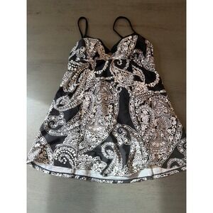 black white JACLYN SMITH  one piece swimsuit size 8